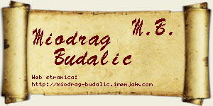 Miodrag Budalić vizit kartica
